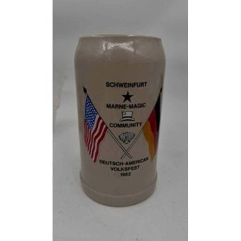 Vintage 1982 Schweinfurt Deutsch-American Volksfest Beer Stein 1L Marne-Magic